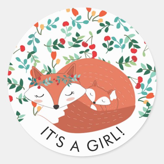Woodland Fox C'est un Sticker de la FEMME Favorise (Devant)