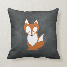 Woodland Fox Chalkboard pillow
