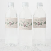 Woodland Fox Greenery Baby shower Rustic Waterfles Etiket (Flessen)