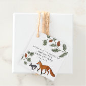 Woodland Fox & Hare Baby shower Verjaardag Bedankjes Labels (In situ)