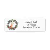 Woodland Fox kerstterugzendlabel Etiket (Voorkant)