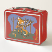 Woodland Fox Kind Metal Lunchbox (Voorkant)