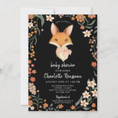 Woodland Fox Meisje Baby shower Kaart (Voorkant)