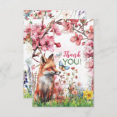 Woodland Fox Merci Notes (Devant / Derrière)