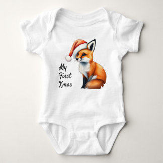 Woodland fox My First Xmas Baby One-piece Romper