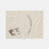 Woodland Fox Neutral Baby Blanket Fleece Deken (Voorkant (Horizontaal))
