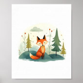 Woodland Fox Poster (Voorkant)