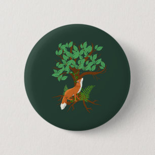 Woodland Fox Ronde Button 5,7 Cm