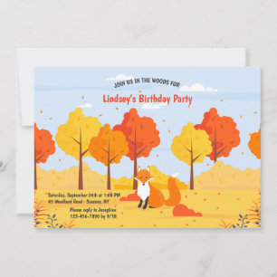 Woodland Fox Uitnodiging