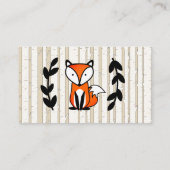 Woodland Fox & White Birch Trees Boek aanvragen Informatiekaartje (Achterkant)