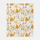 Woodland Foxes Fleece Deken (Voorkant)