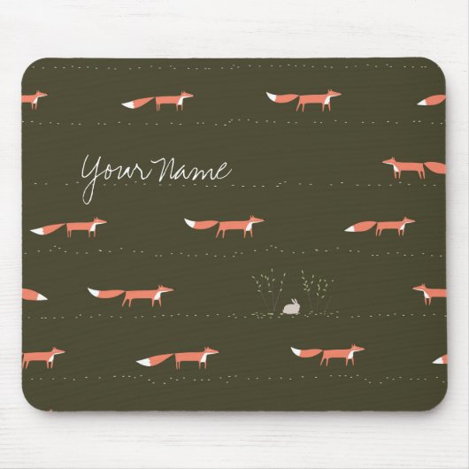 Woodland Foxes Mousepad Muismat (Voorkant)
