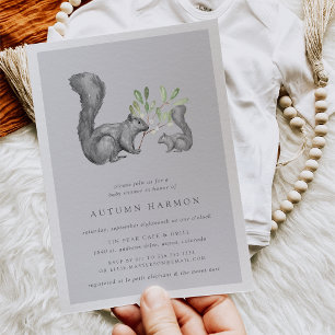 Woodland Friends Baby shower Invitation Kaart