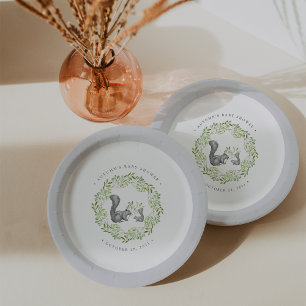 Woodland Friends Baby shower Papieren Bordje