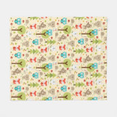 Woodland Friends Fleece Deken (Voorkant (Horizontaal))