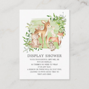 Woodland Friends Gift Display Shower Informatiekaartje