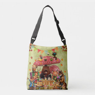 Woodland Friends in Teatime in Forest Crossbody Tas