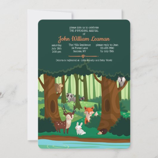 Woodland Friends uitnodiging (Voorkant)