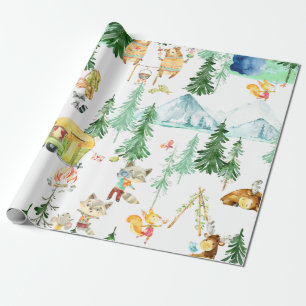 Woodland Friends White Cadeaupapier