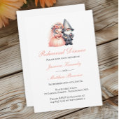 Woodland Garden Gnome bruiloft repetitie diner Kaart