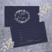 Woodland Garland Navy Blue Gift Certificate Visitekaartje