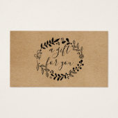 Woodland Garland Rustic Kraft Certificat cadeau (Devant)
