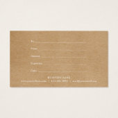 Woodland Garland Rustic Kraft Certificat cadeau (Dos)
