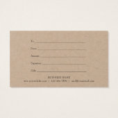 Woodland Garland Rustic Kraft Certificat cadeau (Dos)