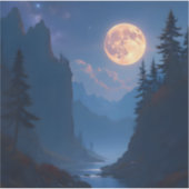 Woodland Glow - Square Vinyl Sticker (Voorkant)