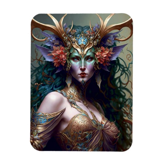 Woodland Goddess Fantasy Art Magneet (Verticaal)