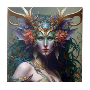 Woodland Goddess Fantasy Art Tegeltje