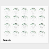 Woodland Green Merci Mariage Favor Sticker (Feuille)