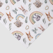 Woodland Greenery | Bosdieren en regenbogen Tissuepapier (Detail)