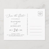 Woodland Greenery Enregistrer la date Carte postal (Dos)