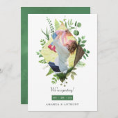 Woodland Greenery Fotoaankondiging Aankondiging (Voorkant / Achterkant)