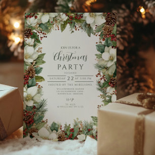Woodland Greenery Holiday Gathering Kaart