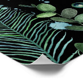 Woodland Greenery Mariage noir Affiche de bienvenu (Coin)