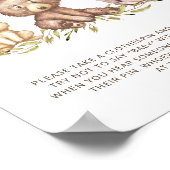 Woodland Greenery Ne pas dire Baby Game Poster (Coin)