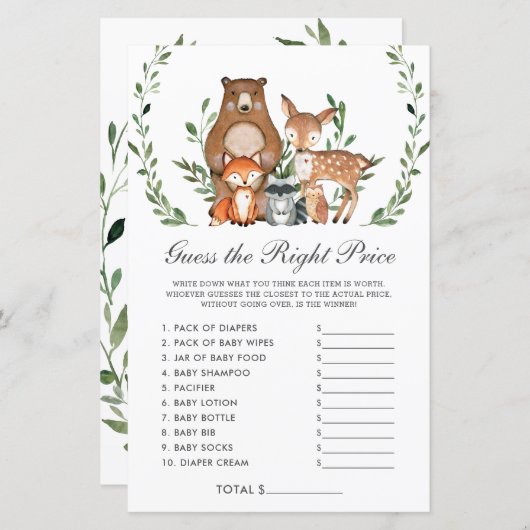 Woodland Greenery Raad voor prijsschoenen (Voorkant / Achterkant)