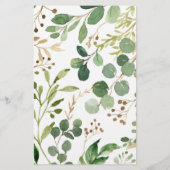 Woodland Greenery raadt het prijsspel Baby shower (Achterkant)