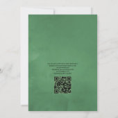 Woodland Greenery Rustic QR Code RSVP Weddenschap Kaart (Achterkant)