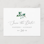 Woodland Greenery Save the Date Briefkaart (Voorkant)