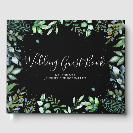 Woodland Greenery Wedding Gastenboek (Voorkant)