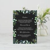 Woodland Greenery Wedding Informatie Gast Informatiekaartje (Staand voorkant)