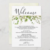 Woodland Greens Wedding Welkom Route Programma (Voorkant / Achterkant)