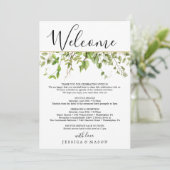 Woodland Greens Wedding Welkom Route Programma (Staand voorkant)