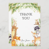 Woodland - Hartelijk dank Bedankkaart (Voorkant / Achterkant)