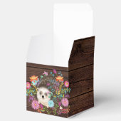 Woodland Hedegel Favors Box Rustic Wood Square Bedankdoosjes (Geopend)