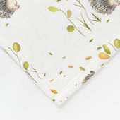 Woodland Hedgehog Fleece Deken (Hoek)