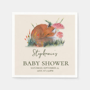 Woodland Herfst Baby shower Cottage Core Servet